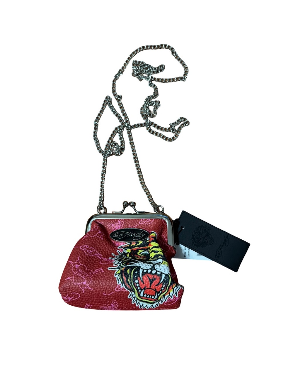 Ed Hardy Red Tiger Mini Crossbody Bag Chain